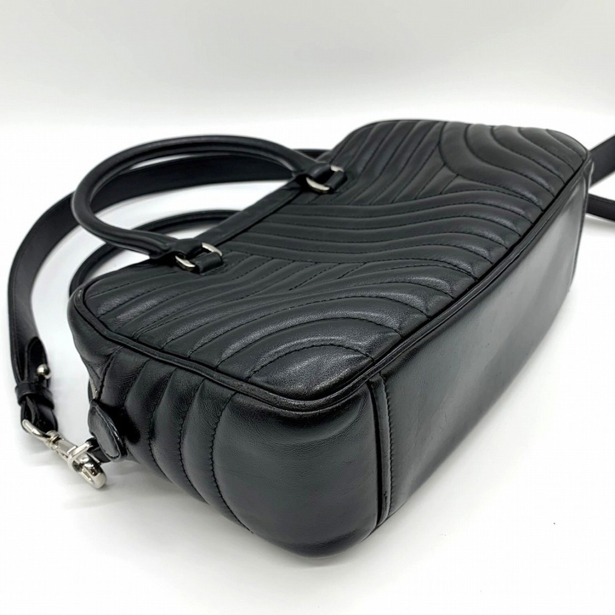 PRADA Prada handbag shoulder bag 2way leather black women's fashion IT7DM1T9617F