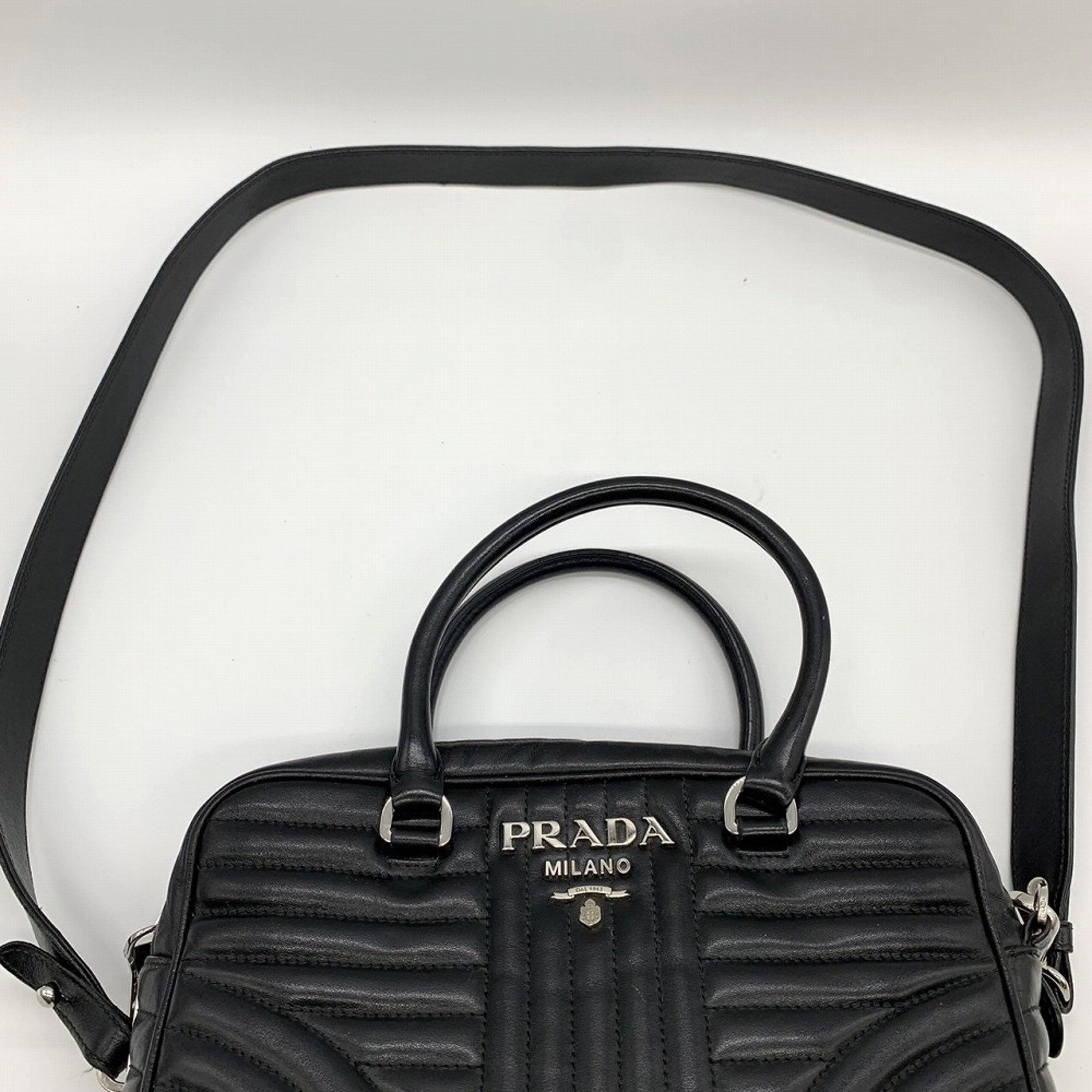 PRADA Prada handbag shoulder bag 2way leather black women's fashion IT7DM1T9617F