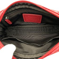 COACH Waist Pouch Body Bag Signature Canvas Leather Red Women's Fashion ITV567NDCZKZ