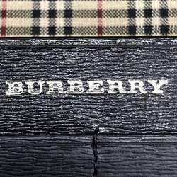 BURBERRY Nova Check Long Wallet Leather Black Women's Men's Fashion Accessories ITW0L6UR7TPC