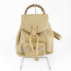 GUCCI 003・2058・0030 Backpack/Daypack Leather Beige Women's