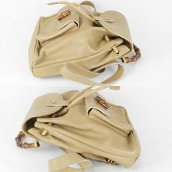 GUCCI 003・2058・0030 Backpack/Daypack Leather Beige Women's