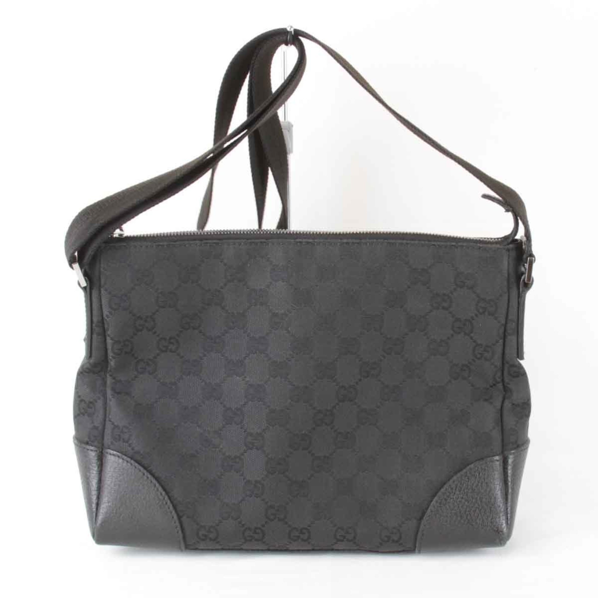 GUCCI 114273 001998 Shoulder Bag GG Canvas Black Women's