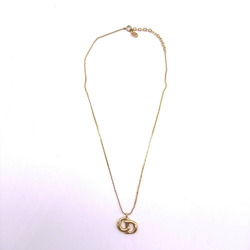 Christian Dior Necklace Pendant CD Gold Color Women's Fashion USED ITCB4VHLG4OE