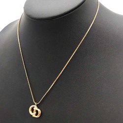 Christian Dior Necklace Pendant CD Gold Color Women's Fashion USED ITCB4VHLG4OE