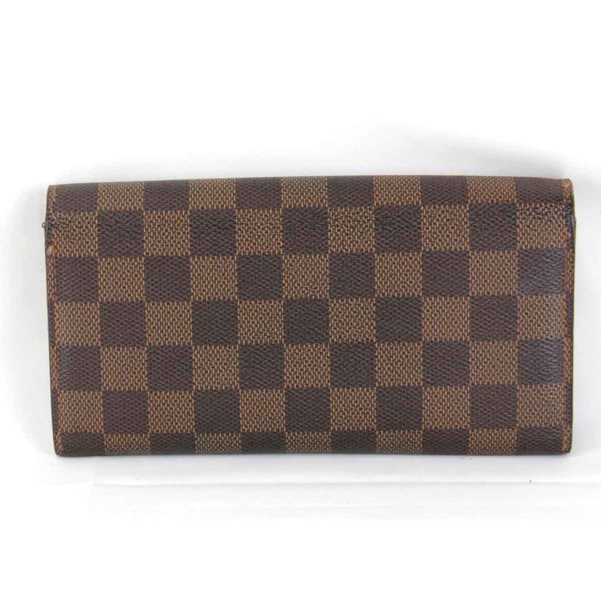 LOUIS VUITTON Louis Vuitton Portefeuille Sarah M61734 Long Wallet Damier Canvas Brown Women's