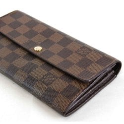 LOUIS VUITTON Louis Vuitton Portefeuille Sarah M61734 Long Wallet Damier Canvas Brown Women's