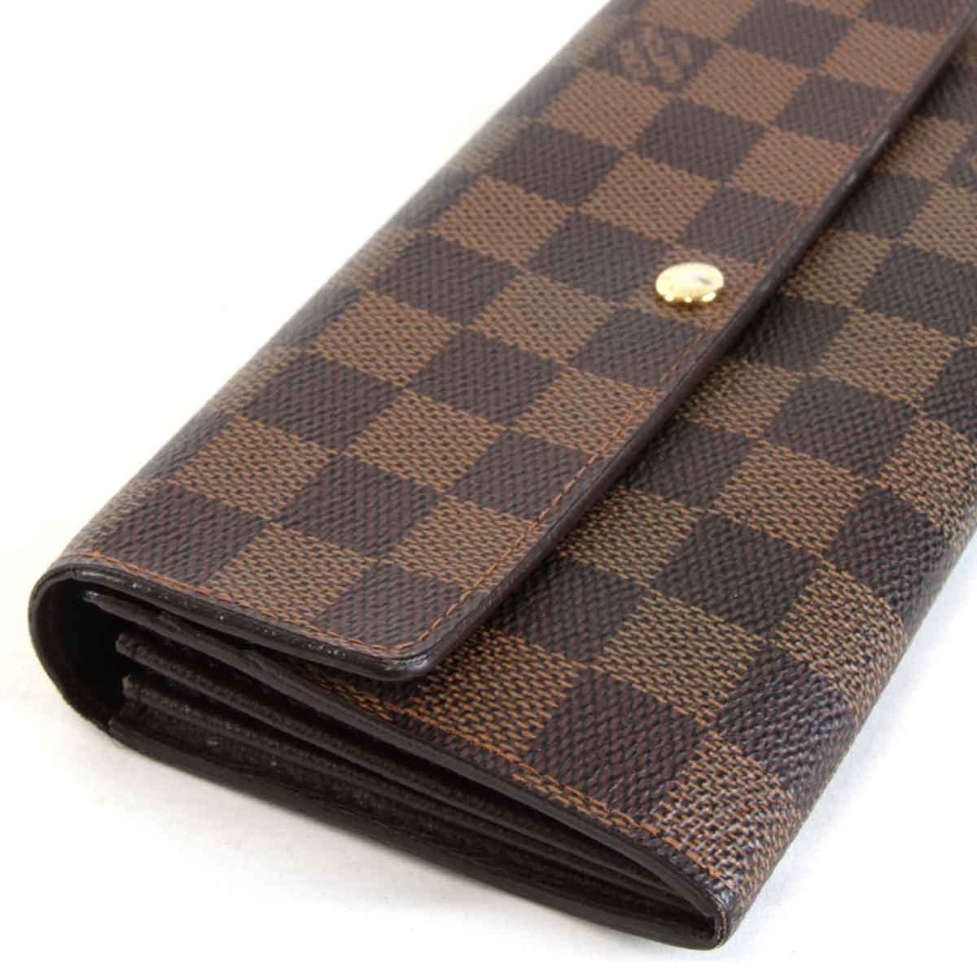 LOUIS VUITTON Louis Vuitton Portefeuille Sarah M61734 Long Wallet Damier Canvas Brown Women's