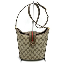 GUCCI Old Gucci GG Supreme Sherry Line Shoulder Bag Brown Women's 40.02.081 USED ITE757HJVX98