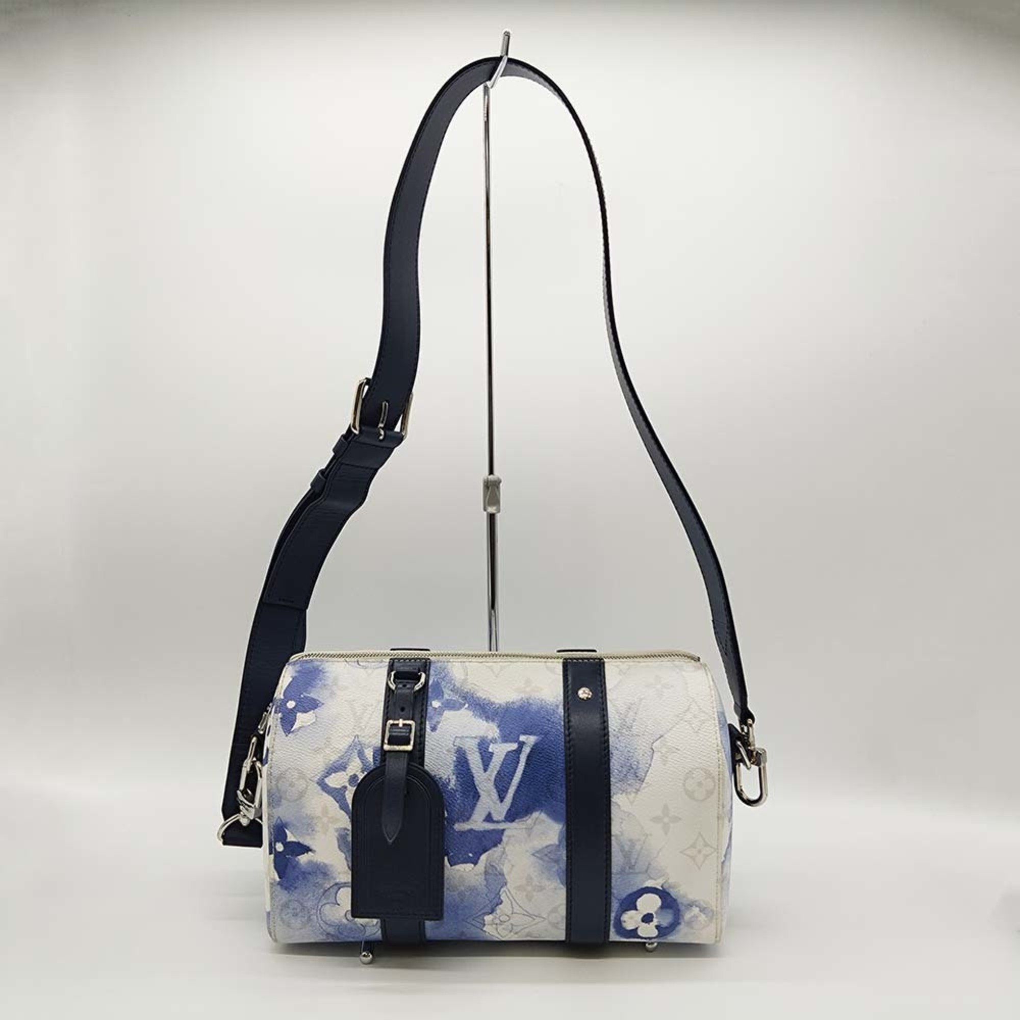 LOUIS VUITTON City Keepall M45757 Monogram Watercolor Shoulder Bag Blue White Fashion USED ITWG3FYUEK1W