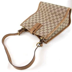 GUCCI Gucci Square 110292 001998 Shoulder Bag GG Canvas Beige Women's