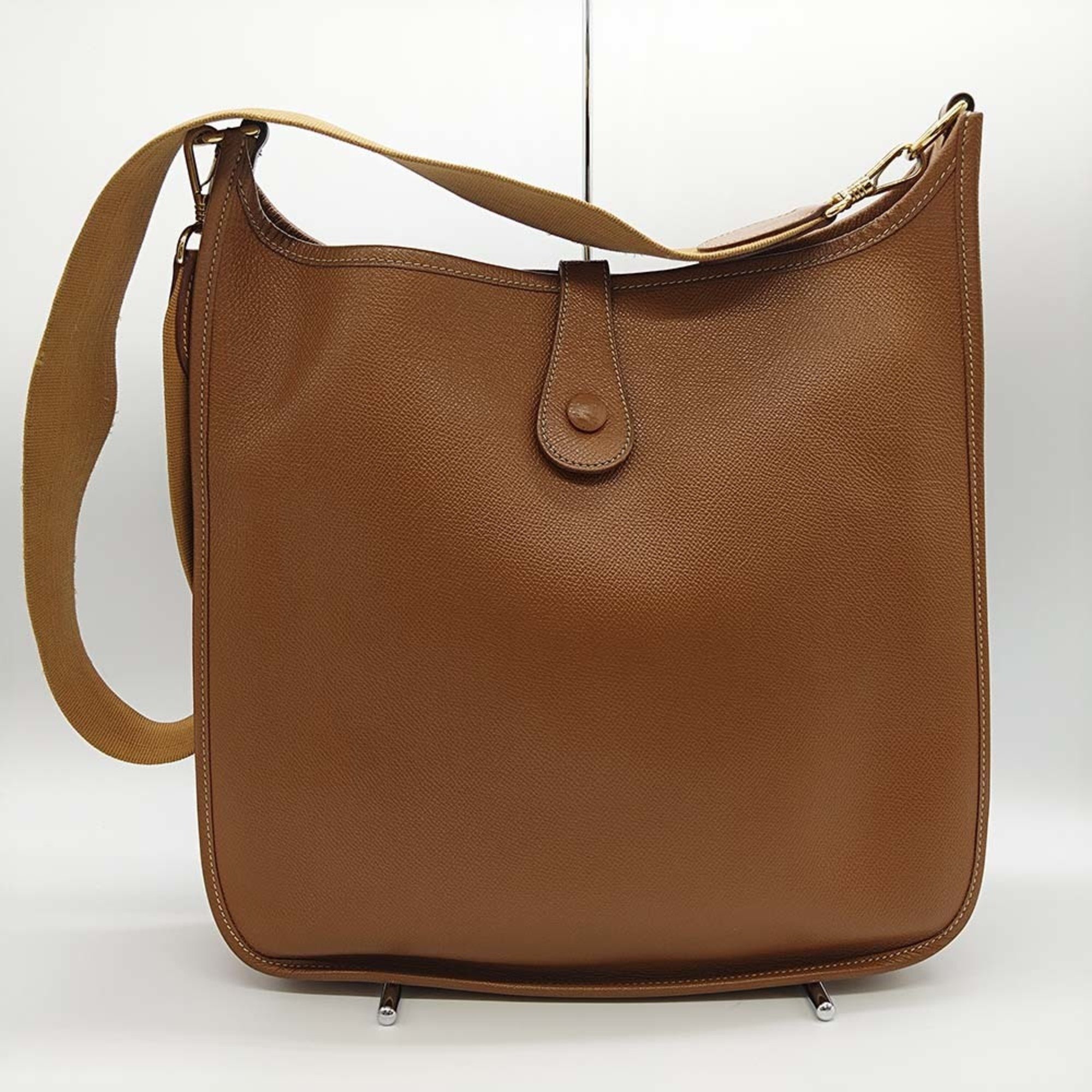 HERMES Evelyn 1 (Ann) GM Shoulder Bag □E Stamp Brown Epsom Leather Women's Fashion Used ITCI1P3U922O