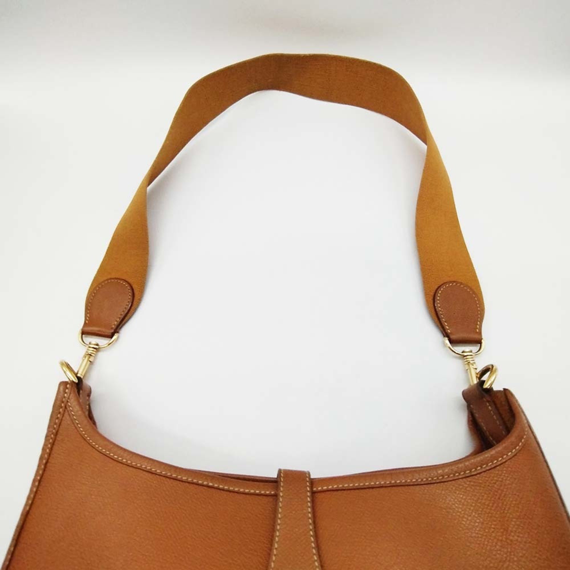 HERMES Evelyn 1 (Ann) GM Shoulder Bag □E Stamp Brown Epsom Leather Women's Fashion Used ITCI1P3U922O