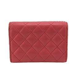 CHANEL Boy Chanel Coco Mark Tri-fold Wallet Pink Women's