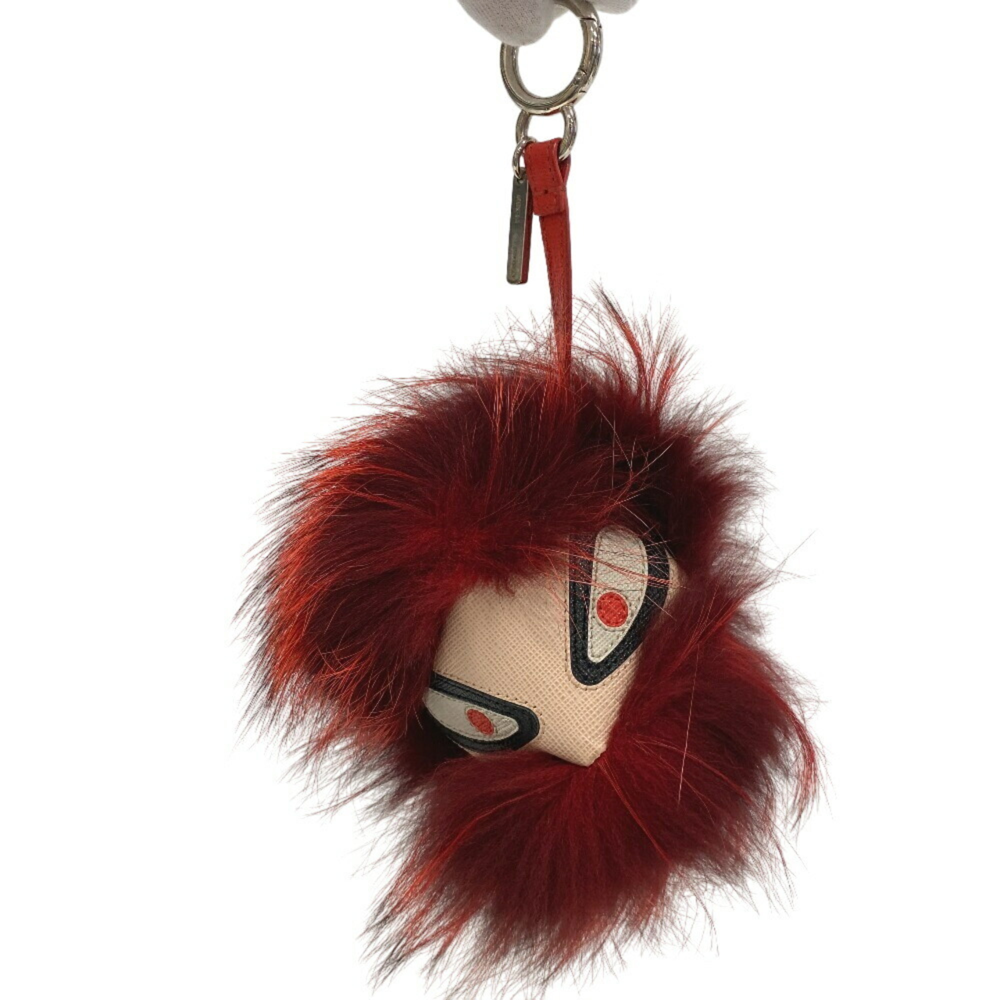 FENDI Bugs Monster Keychain Charm Red Unisex