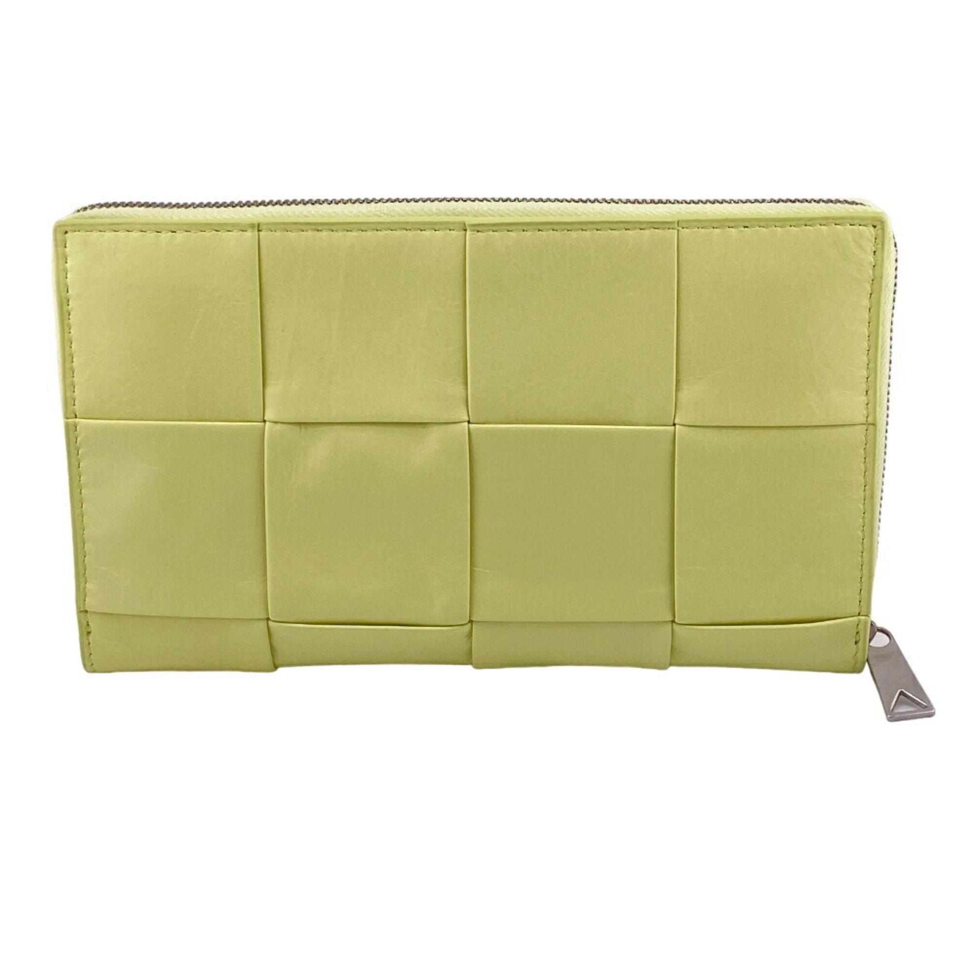 Bottega Veneta BOTTEGAVENETA Cassette Round Long Wallet Light Green Unisex