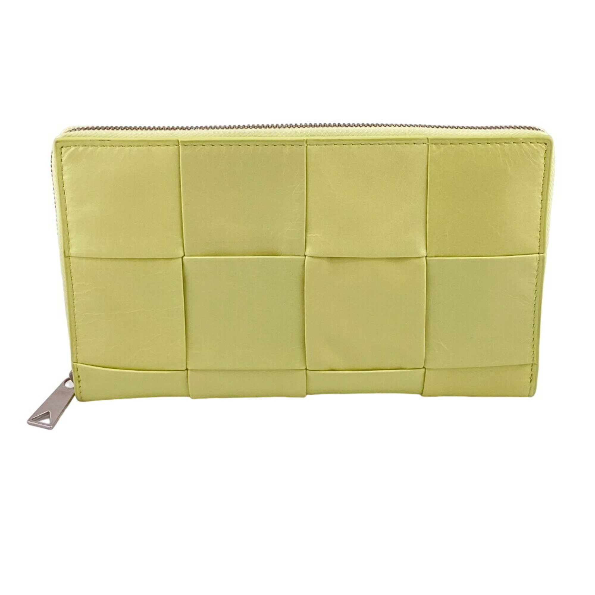 Bottega Veneta BOTTEGAVENETA Cassette Round Long Wallet Light Green Unisex