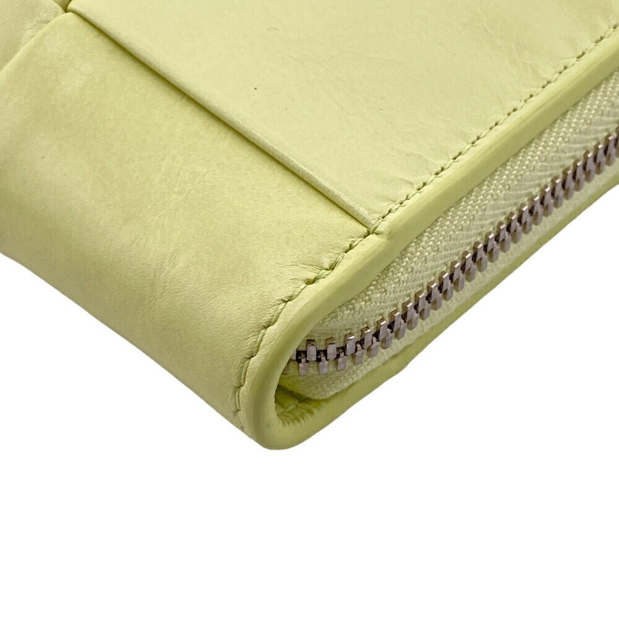 Bottega Veneta BOTTEGAVENETA Cassette Round Long Wallet Light Green Unisex