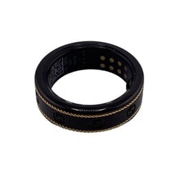 GUCCI Gucci Interlocking G Aura Ring Black Unisex