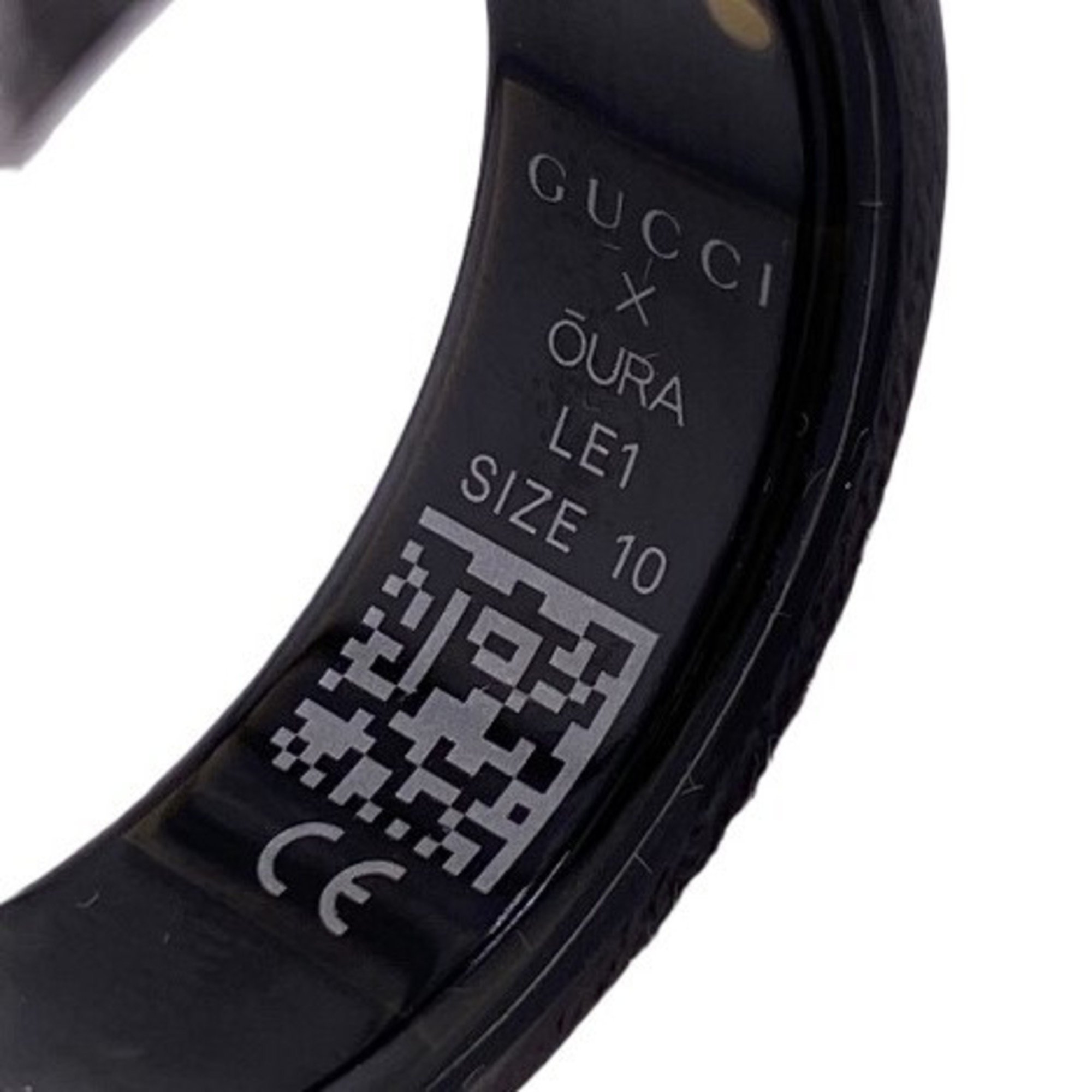 GUCCI Gucci Interlocking G Aura Ring Black Unisex