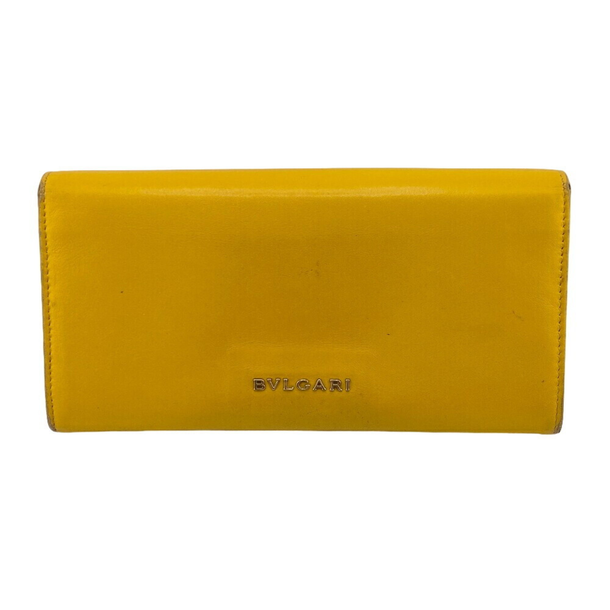 BVLGARI Bvlgari Serpenti Long Wallet Yellow Women's