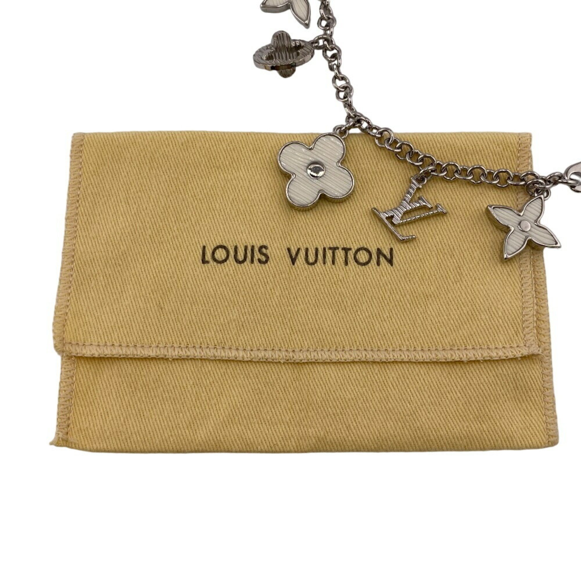 LOUIS VUITTON M65110 Bijoux Sac Chaine Fleur de Epi Keychain Keyring Silver Women's