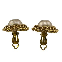 CHANEL Chanel fake pearl earrings gold ladies