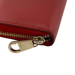 Salvatore Ferragamo Gancini Round Long Wallet Red Women's