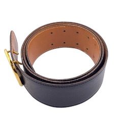 HERMES Horse Buckle Belt Black Unisex