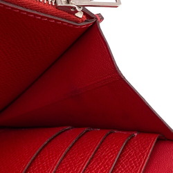 HERMES Constance Long Wallet Red Women's