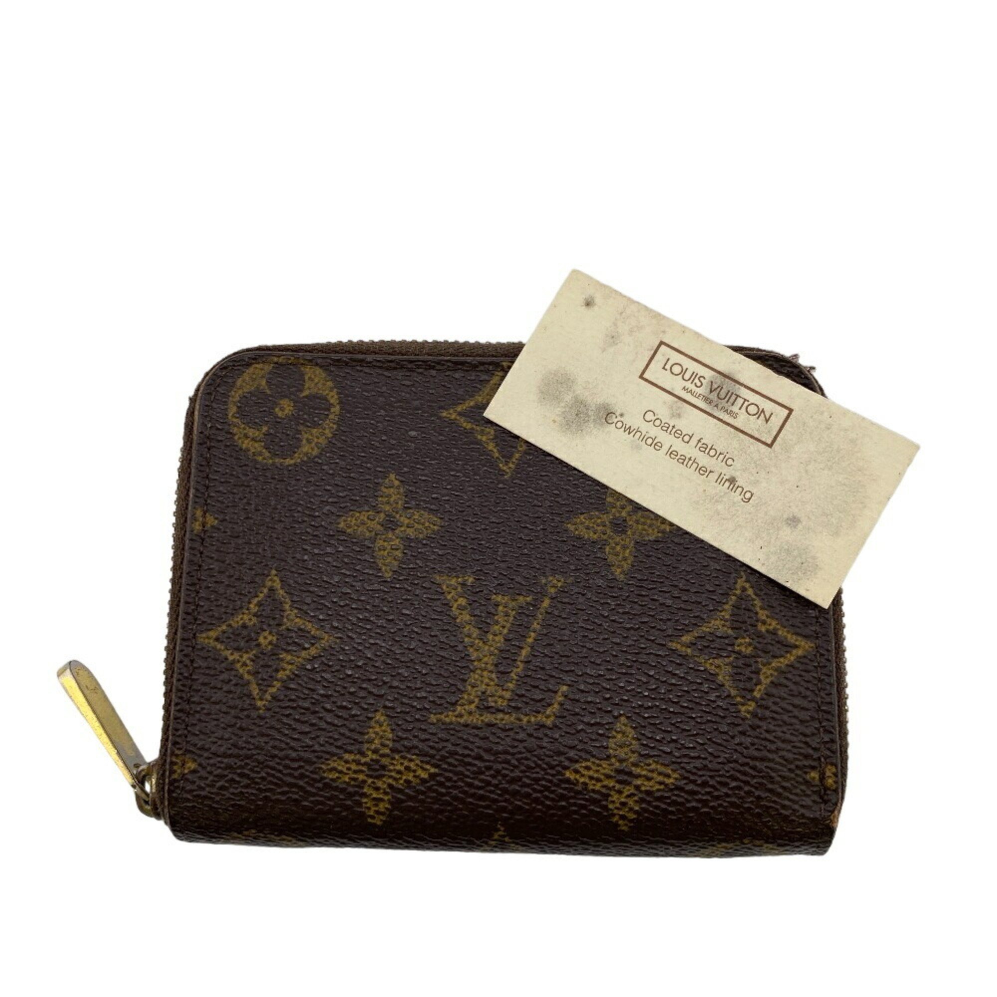 LOUIS VUITTON M60067 Zippy Coin Purse Monogram Case Brown Unisex