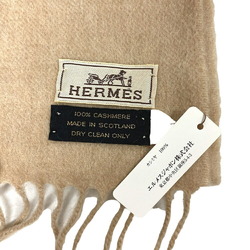 HERMES Hermes Scarf Beige Unisex