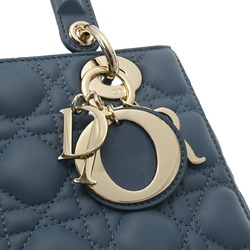 CHRISTIAN DIOR Lady Dior MyABCDIOR Blue Women's Lambskin Handbag