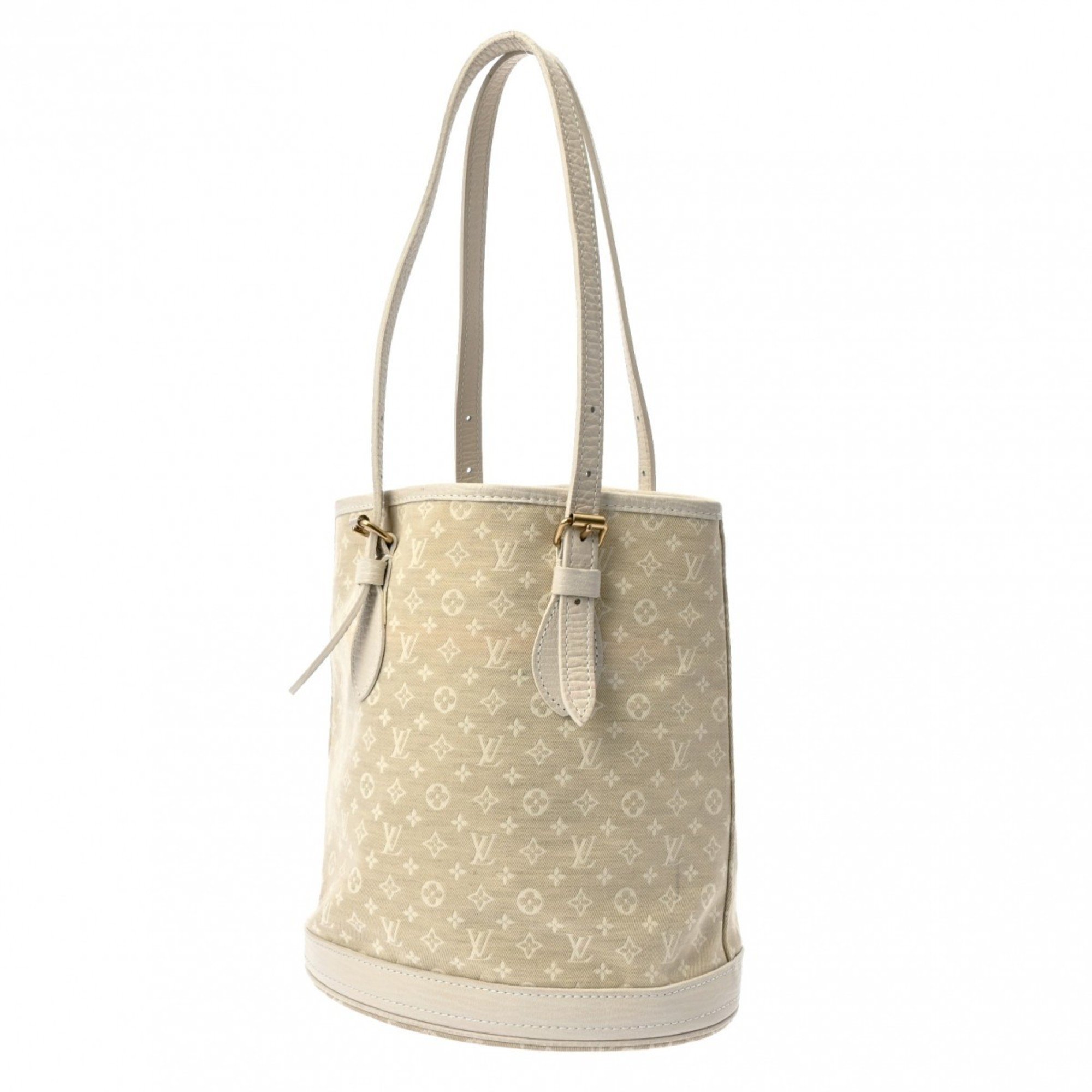 LOUIS VUITTON Louis Vuitton Monogram Run Bucket PM Dune M95316 Women's Canvas/Leather Handbag