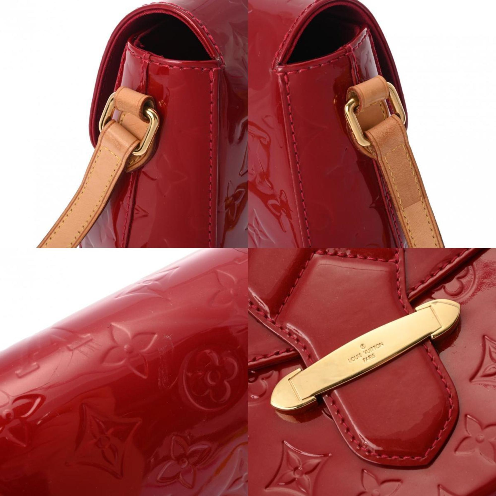 LOUIS VUITTON Vernis Bellflower GM Rouge Grenadine M91728 Women's Monogram Shoulder Bag