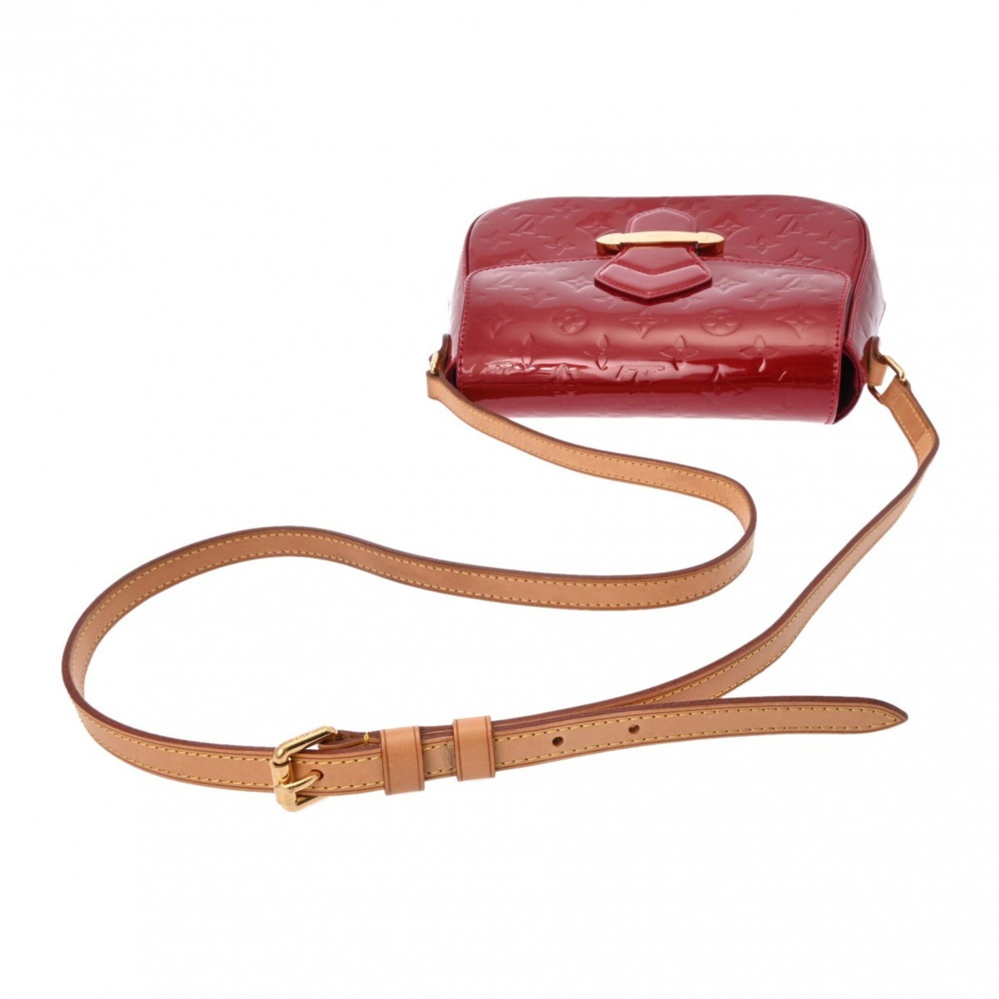 LOUIS VUITTON Vernis Bellflower GM Rouge Grenadine M91728 Women's Monogram Shoulder Bag