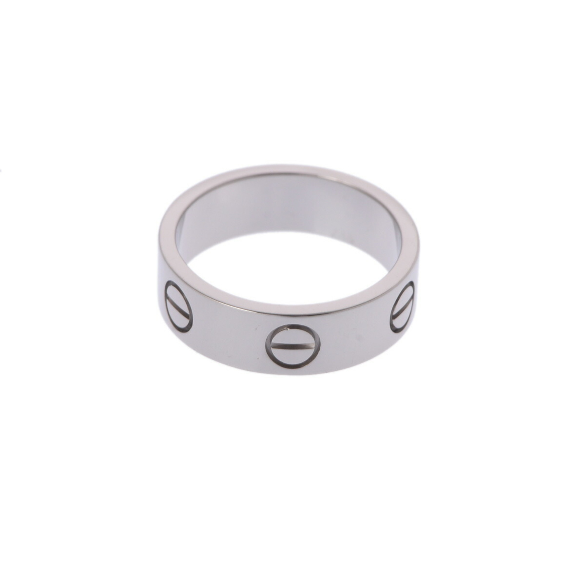 CARTIER Love Ring #52 Size 11.5 Women's K18 White Gold