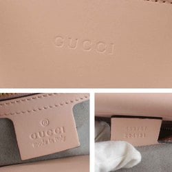 GUCCI Bamboo Handle 453767 204991 Handbag Leather Pink Women's