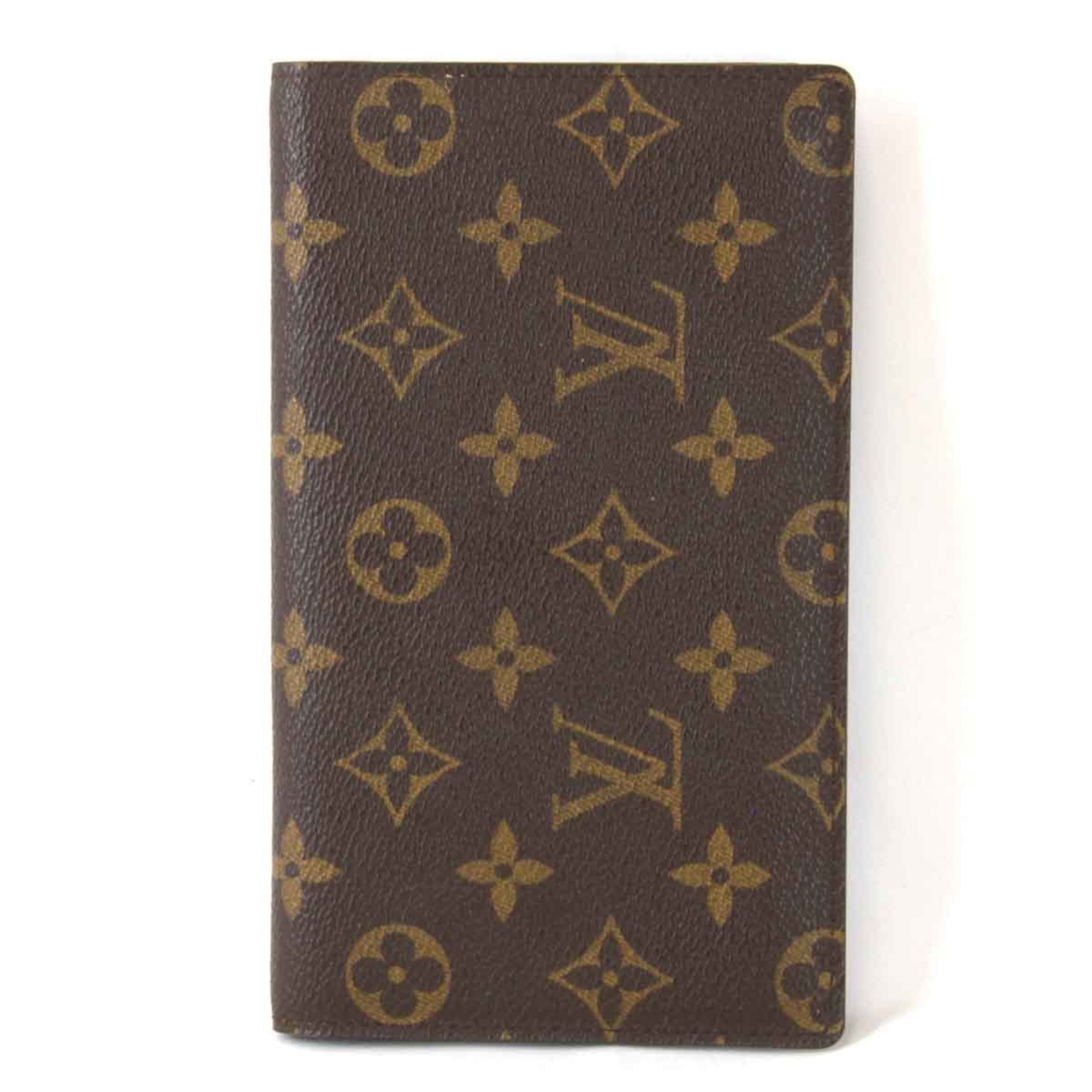 LOUIS VUITTON Louis Vuitton Agenda Horizontal R20008 Notebook Cover Monogram Canvas Brown Women's