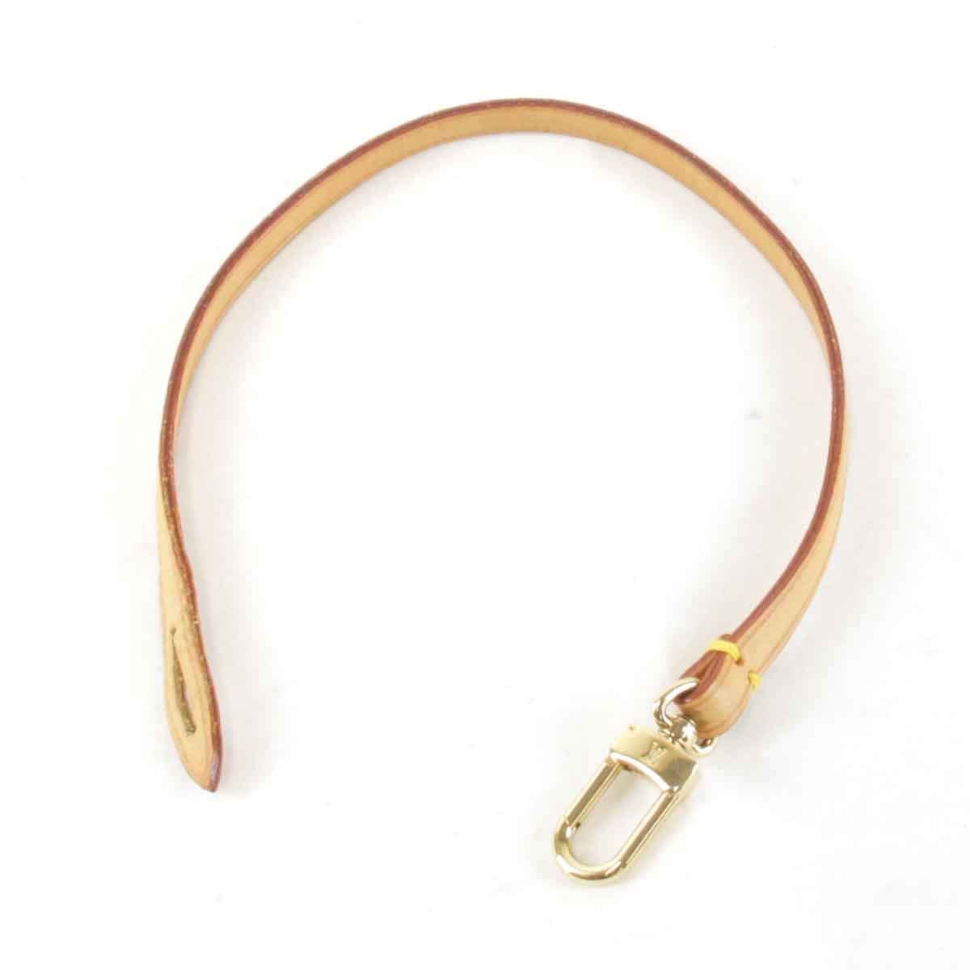 LOUIS VUITTON Louis Vuitton Accessory Strap Tanned Leather Beige Women's