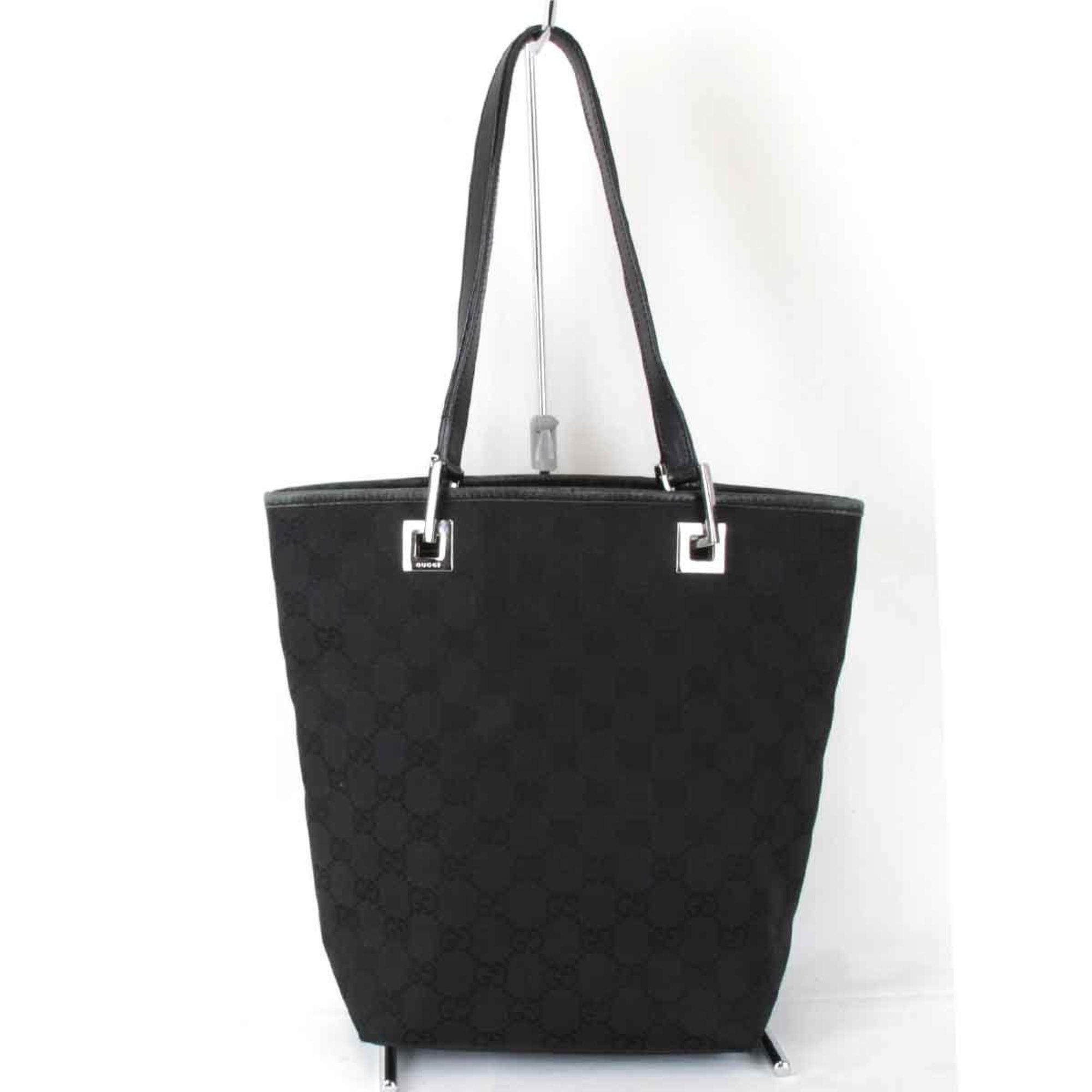 GUCCI 31244 002058 Tote Bag GG Canvas Black Women's