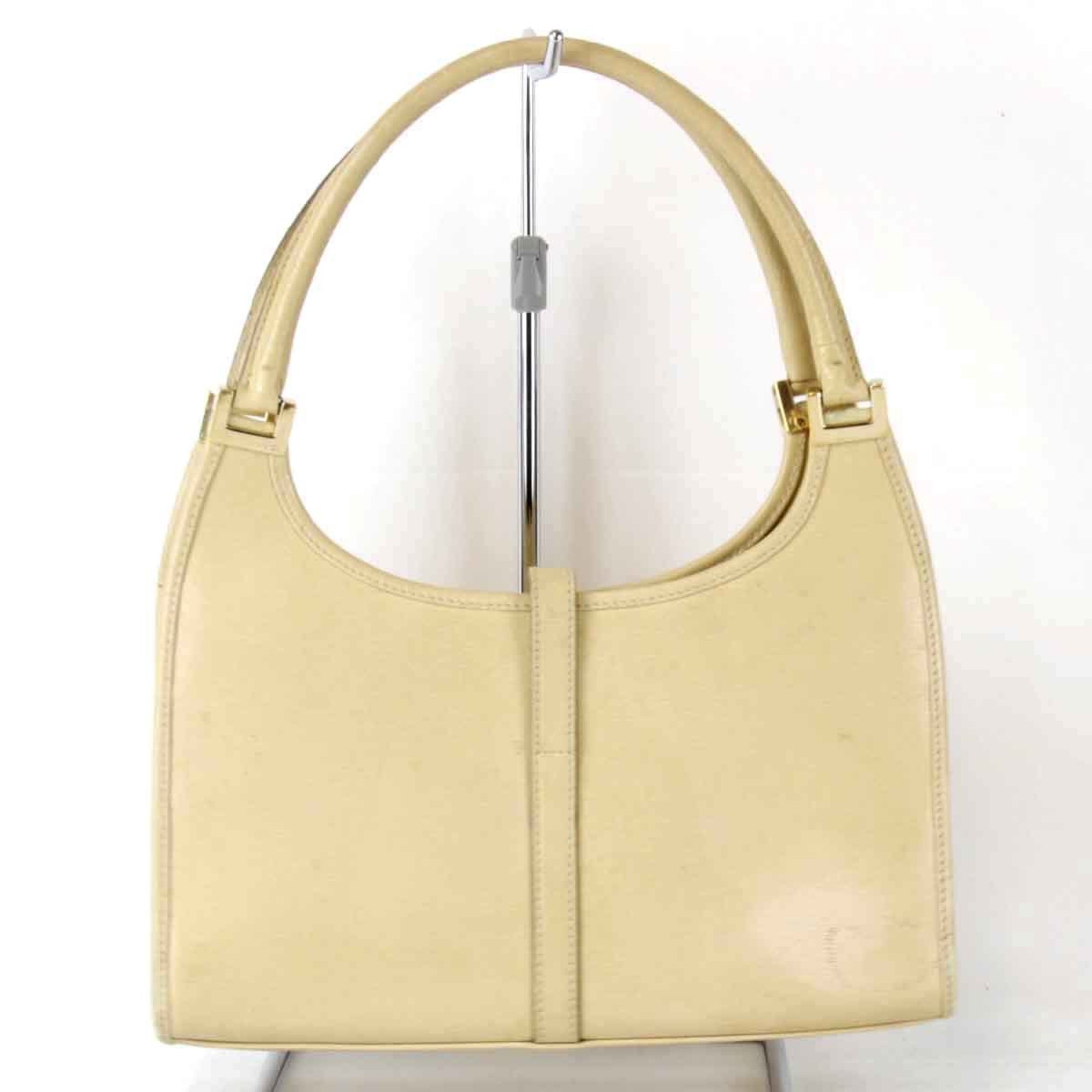 GUCCI Jackie 002.1068 2404 Handbag Leather Beige Women's