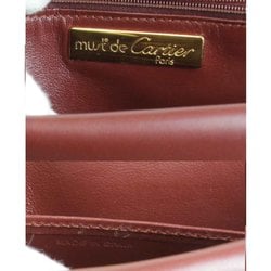 CARTIER Must Leather Shoulder Bag Red Women's