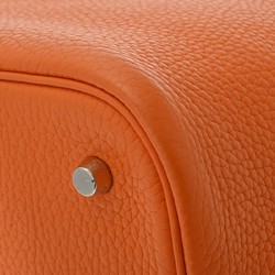 HERMES Hermes Picotin MM Orange H Stamp (around 2004) Women's Taurillon Clemence Handbag