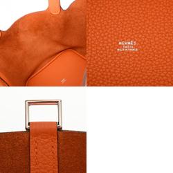 HERMES Hermes Picotin MM Orange H Stamp (around 2004) Women's Taurillon Clemence Handbag