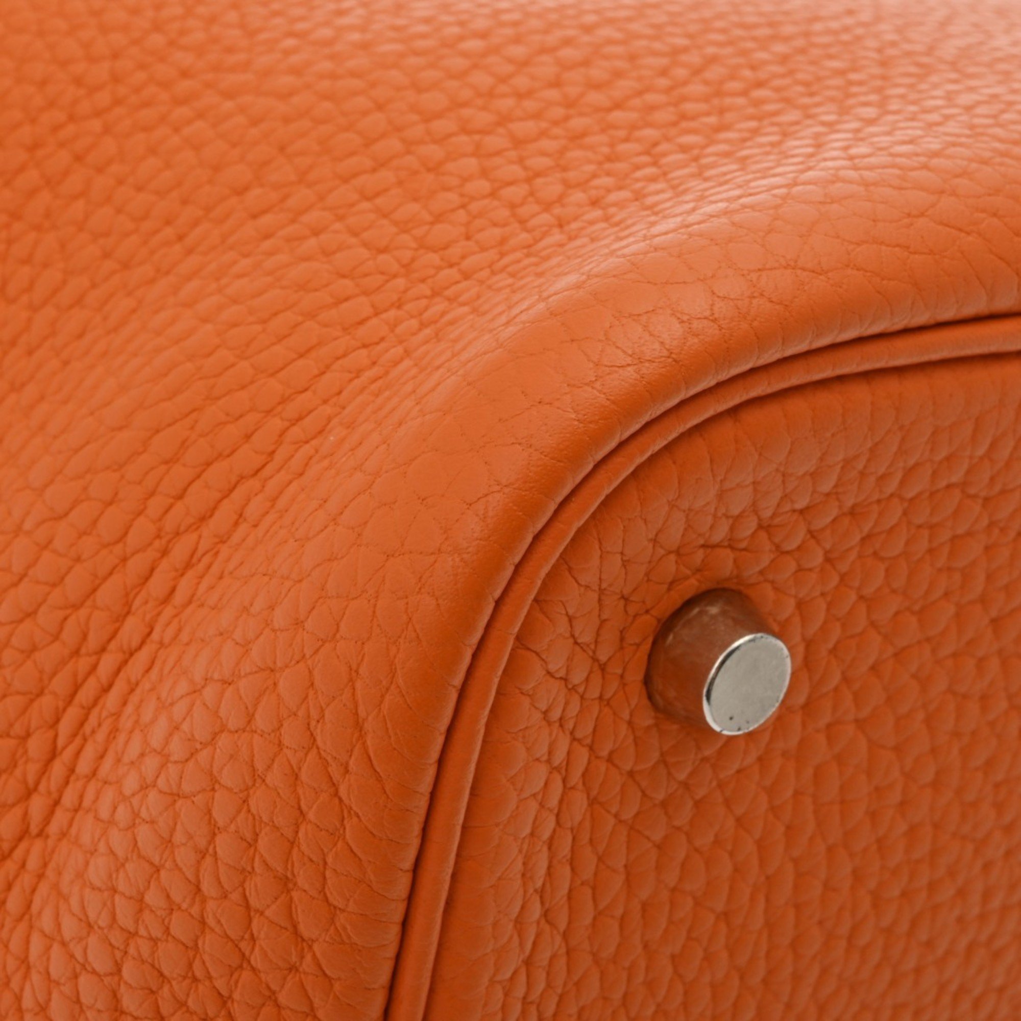 HERMES Hermes Picotin MM Orange H Stamp (around 2004) Women's Taurillon Clemence Handbag