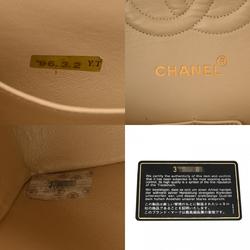 CHANEL Chanel Matelasse Chain Shoulder 25cm Beige A01112 Women's Lambskin Bag