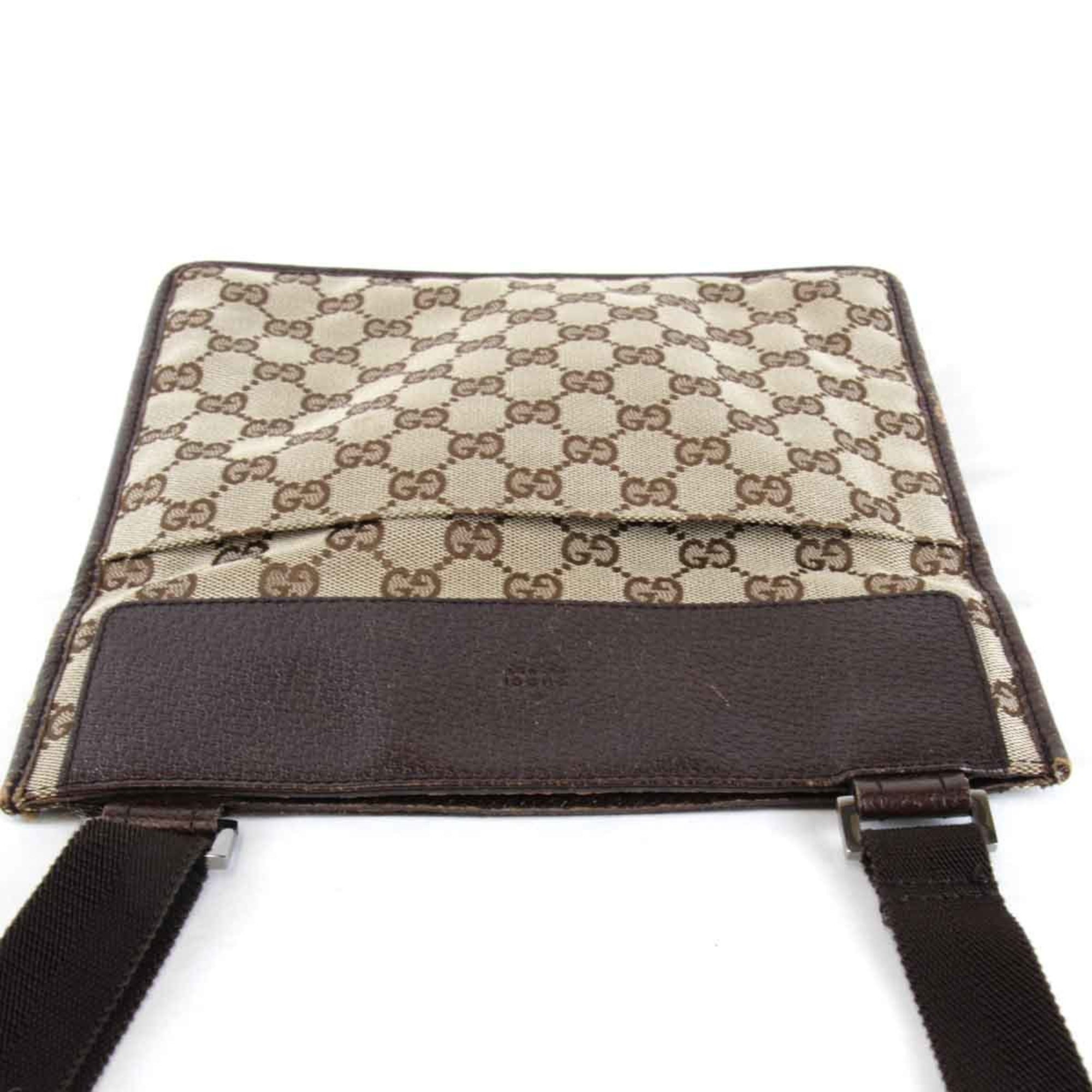 GUCCI 27639 213317 Shoulder Bag GG Canvas Brown Women's