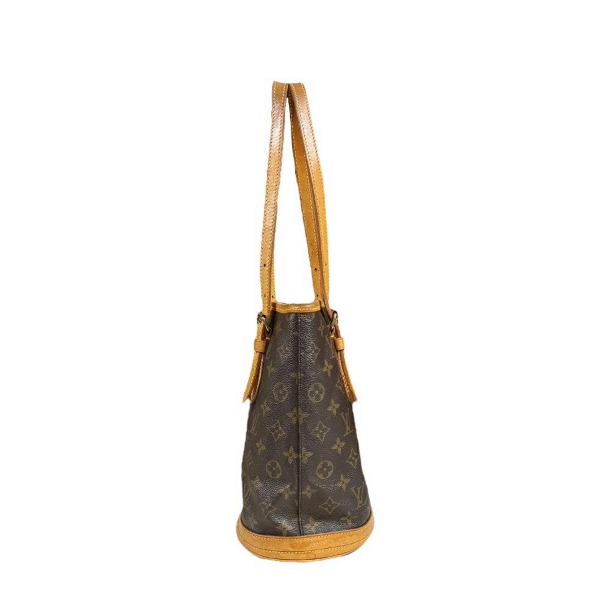 Louis Vuitton Bucket PM Monogram Shoulder Bag Canvas M42238 Brown Women's LOUIS VUITTON