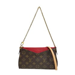 Louis Vuitton Pallas Scratch Monogram Shoulder Bag Canvas M41638 Brown Women's LOUIS VUITTON 2way BRB01870000008239